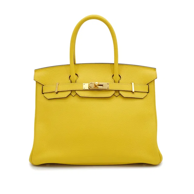 Hermès Birkin 30 Jaune De Naples Taurillon Novillo Hand Bag 2019 D Stamp Gold Hardware in Yellow Leather from Luxury Promise