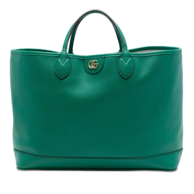 Green Gucci Medium Calfskin Ophidia Tote Satchel in Green Calfskin from Designer Revival
