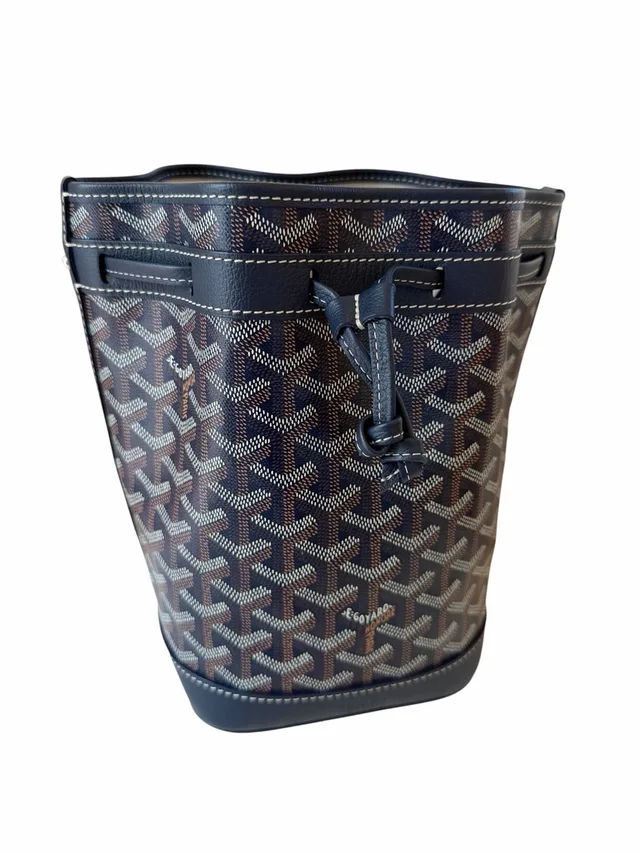 Goyard Petit Flot Bucket Bag Pm Blue in blue|black Coated canvas from Poshmark, photo 1 of 1