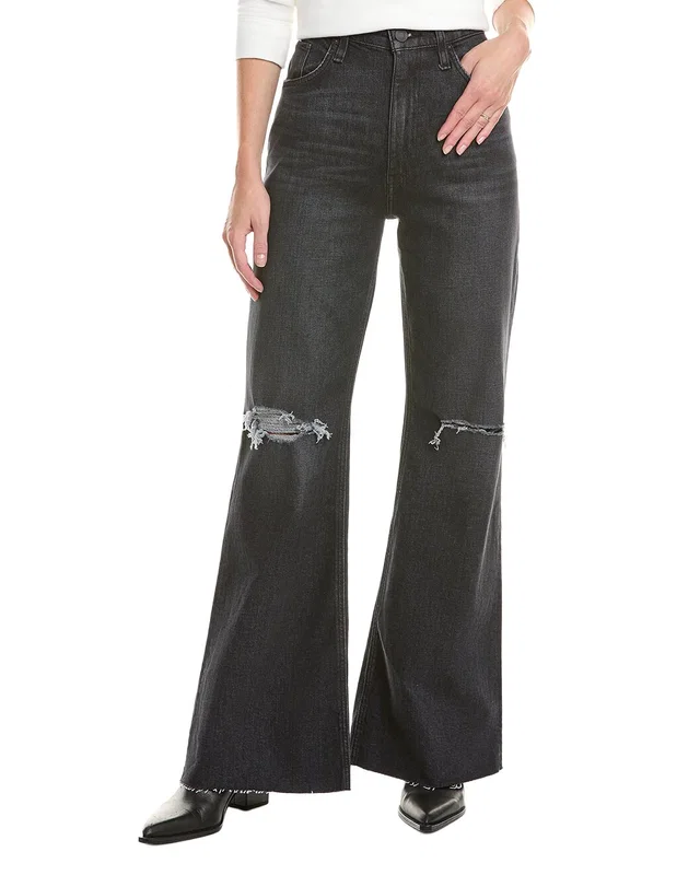 HUDSON Jeans Jodie Faded Noir High-Rise Flare Jean, image 1 of 1 from Rue La La