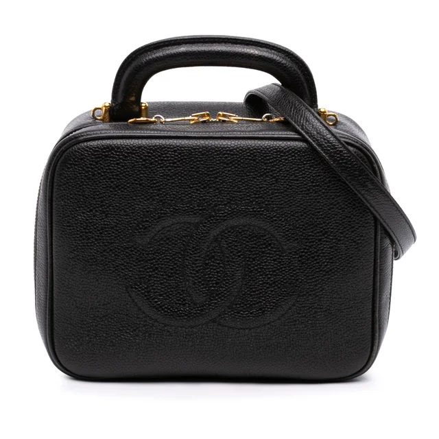Black Chanel Medium CC Caviar Vanity Case Satchel in Black Caviar leather from Designer Revival, photo 1 of 1