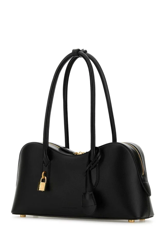 Stella McCartney Ryder Shoulder Bag — Black Truehemp in Black Leather from HEWI, photo 2 of 2