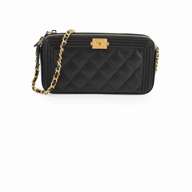 Chanel Boy Zipper WOC in Caviar leather from The Purse Affair