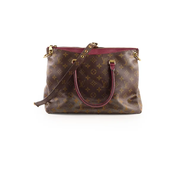 Louis Vuitton Pallas Shoulder Bag PM Monogram/Burgundy in Burgundy Canvas from The Purse Affair