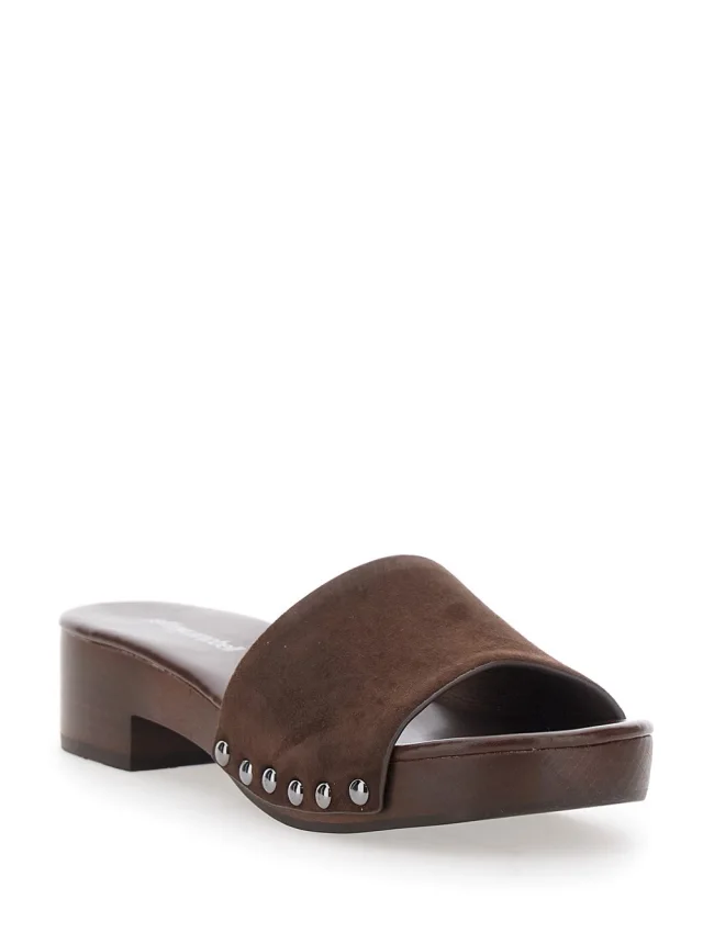 JEFFREY CAMPBELL CAMBRIE TURQUOISE Sandals with Brown Leather Crossed Straps for Women in Brown, photo 3 of 8 from Gaudenzi Boutique