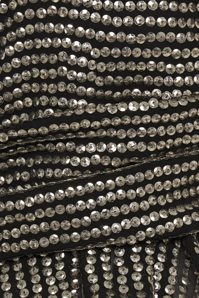Iro Ciota Ruched Sequined Georgette Top in Black, photo 12 of 12 from THE OUTNET