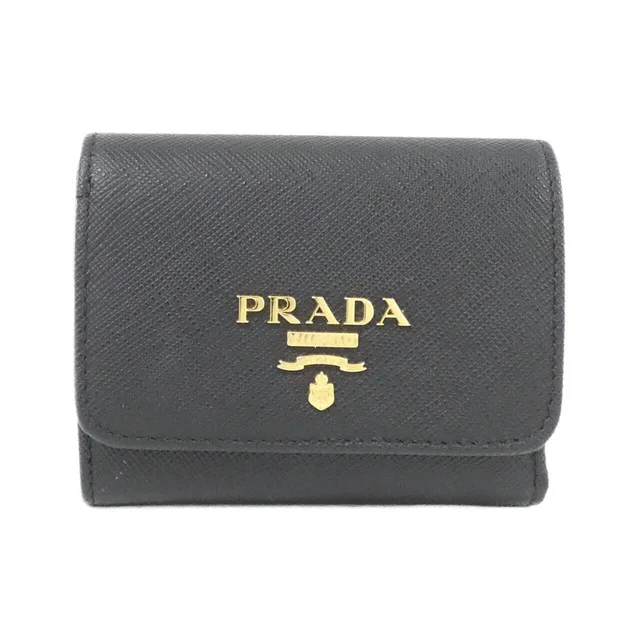 Prada 1MH043 wallet in NERO+IBISC / GOLD metal fittings SAFFIANO MULTIC from KOMEHYO