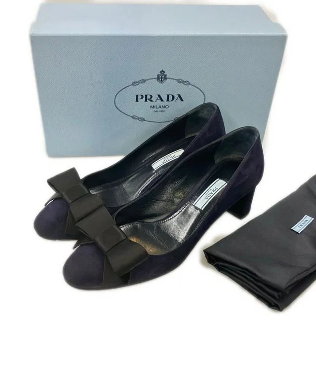 Prada Pumps Ribbon Heels from The Reluxe