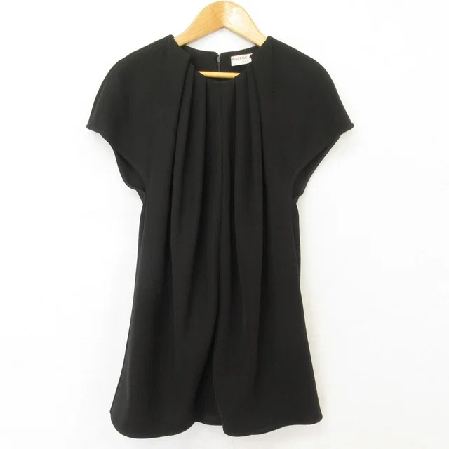 Balenciaga Tuck Short Sleeve Blouse from LuxUness
