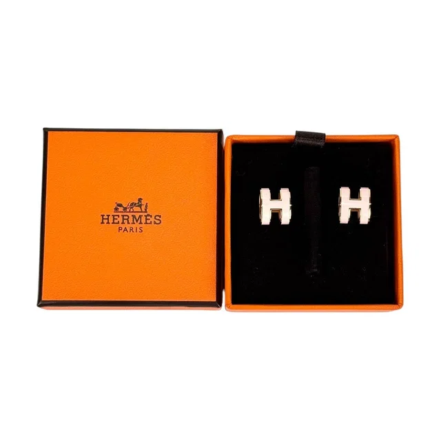 Hermès Pink H Pop Earrings - in box Giftable in Pink from Luxury Promise