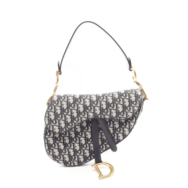 Dior Saddle Bag Oblique Jacquard Handbag, Canvas Leather, Wome... in brown|neutral Canvas from Poshmark, photo 1 of 1