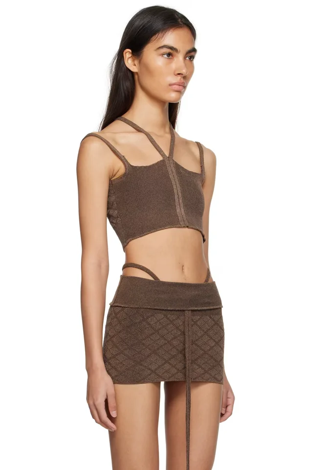 KNWLS Brown Cali Tank Top, photo 2 of 4 from SSENSE