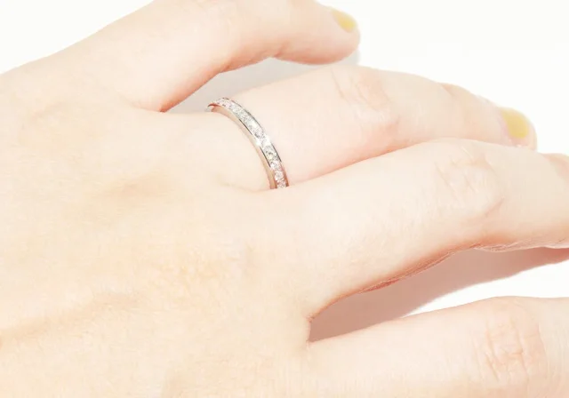 Bvlgari Dedicate a Venezia Pt950 Diamond Ring Size 8 in Silver Platinum from LuxUness, photo 6 of 6