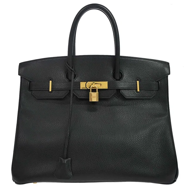 Hermès Black Ardennes Birkin 35 Handbag in Black from AMORE Vintage Tokyo