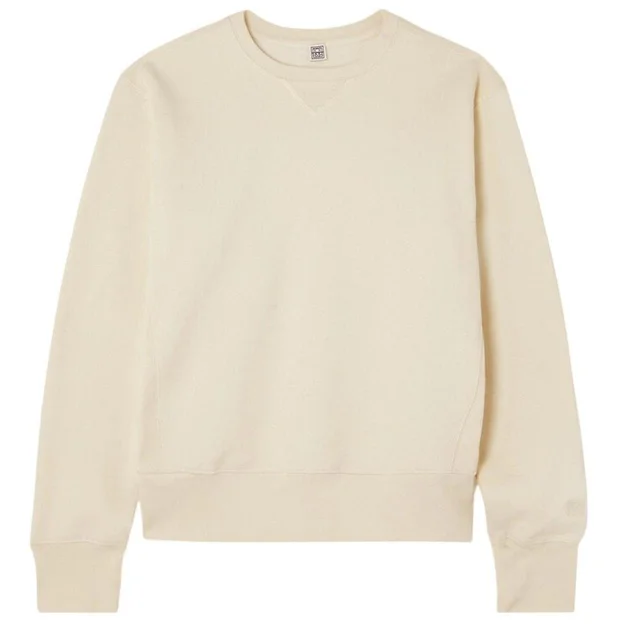 TOTEME Women's Sweatshirt - Cream - M in White from Depop, photo 2 of 3