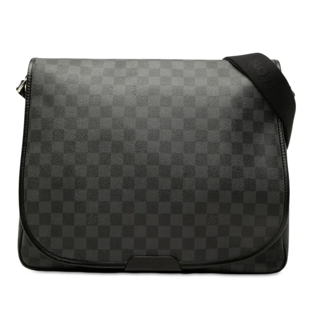 Black Louis Vuitton Damier Graphite Daniel GM Crossbody Bag in Black Canvas from Designer Revival, photo 1 of 1