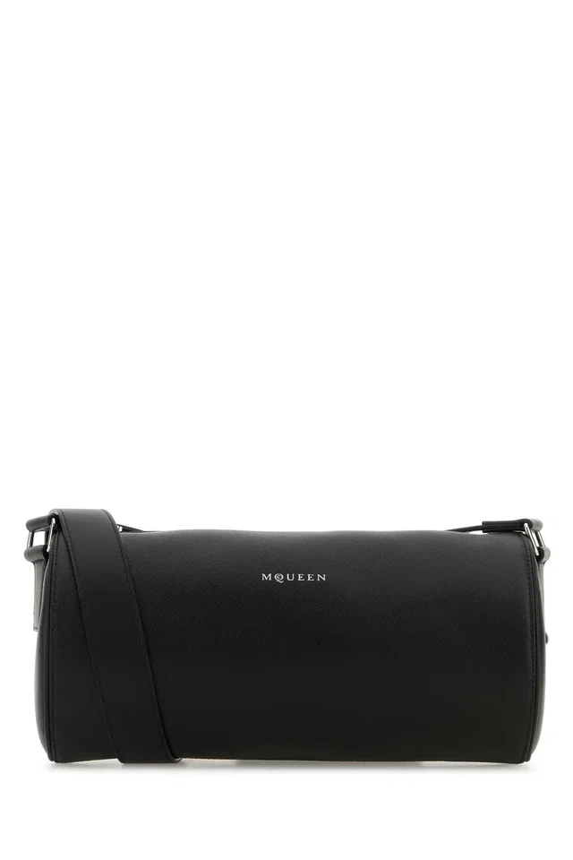 Alexander McQueen Roller Crossbody Bag — Black in Black Leather from HEWI