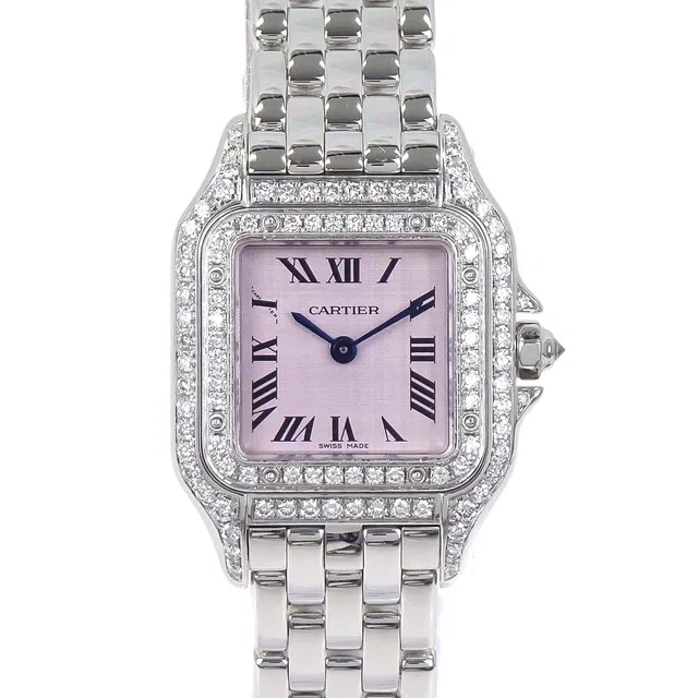 Cartier Panthere SM 22mm Ref.1660 Quartz Watch 18KWG Diamond from AMORE Vintage Tokyo