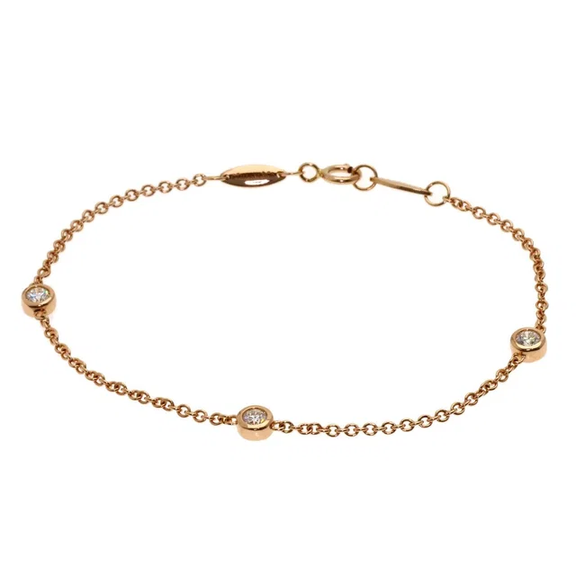 Tiffany & Co. by the Yard Diamond Bracelet 18k Pink Gold in Pink from The Reluxe
