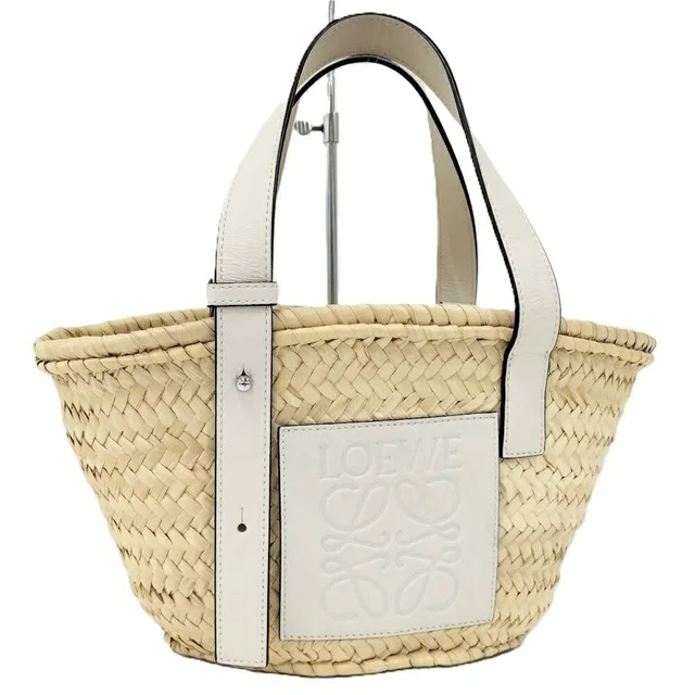 Loewe Basket Bag Small Straw Anagram in Raffia from The Reluxe