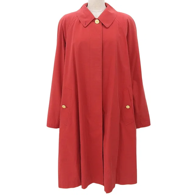 Burberry Logo Button Stand Collar Coat #7 Red in Red from VINTAGE QOO TOKYO
