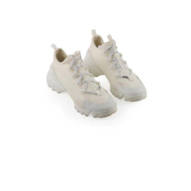 Dior Women's Sneakers White Size 37.5 in White Leather from The Purse Affair