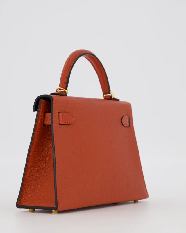 Hermès HSS Mini Kelly II 20 Bag in Blue Goatskin from Sellier, photo 14 of 24