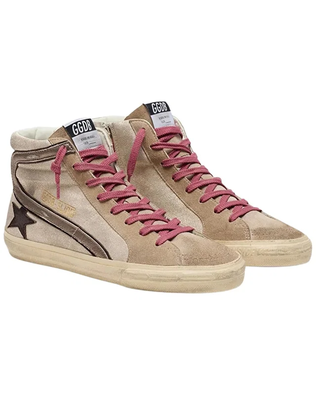 Golden Goose Slide Shimmer Leather & Suede High-Top Slide Sneaker, image 1 of 1 from Gilt