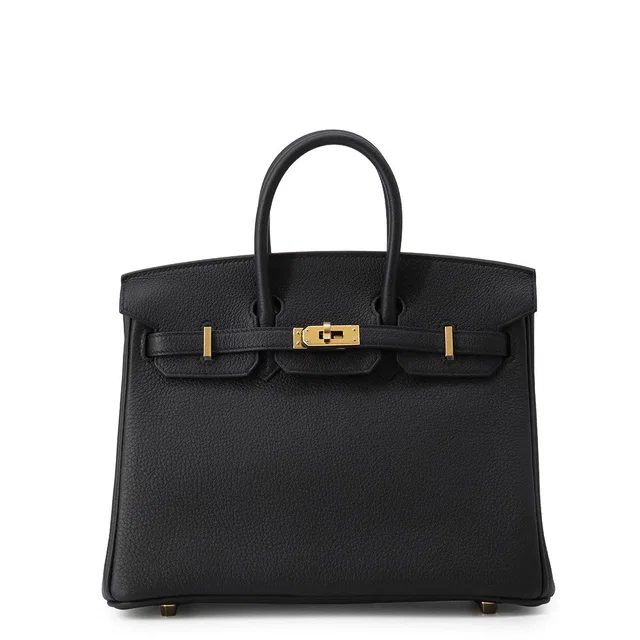 Hermès Birkin Black Togo Leather Size 25 in Black Togo leather from GALLERY RARE