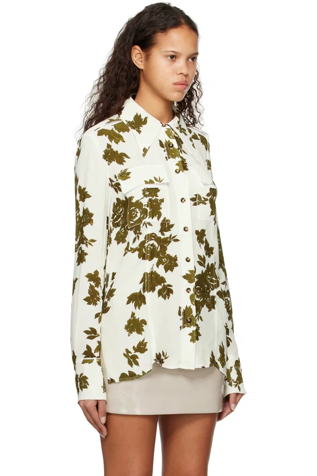 Proenza Schouler Off-White Floral Shirt, photo 2 of 3 from SSENSE