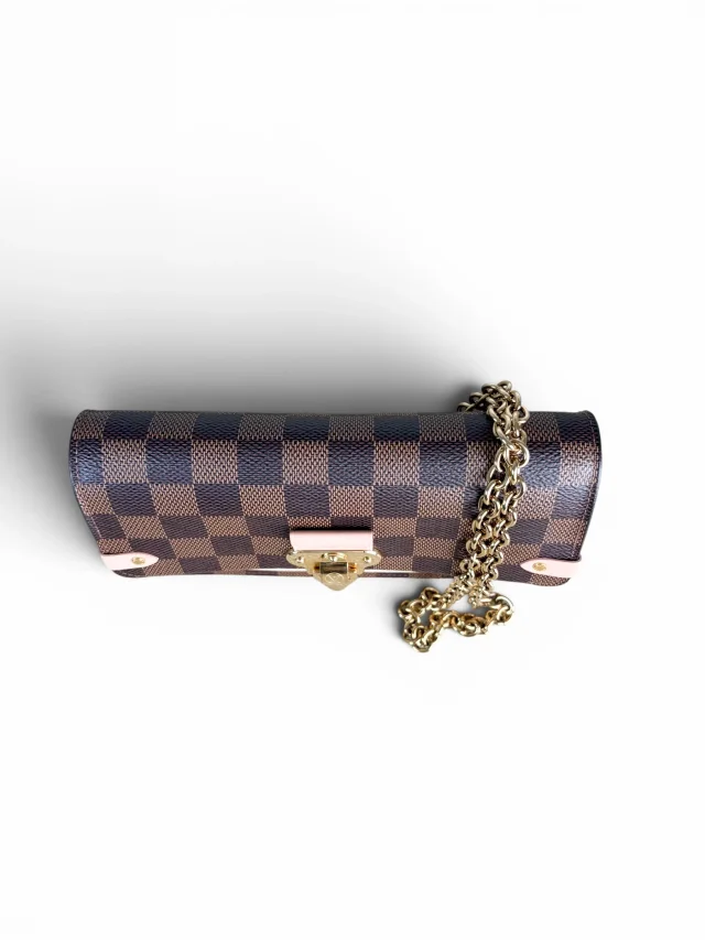 Louis Vuitton Damier Ebene Vavin Chain Wallet in Brown Canvas from Season 2 Consign, photo 5 of 10