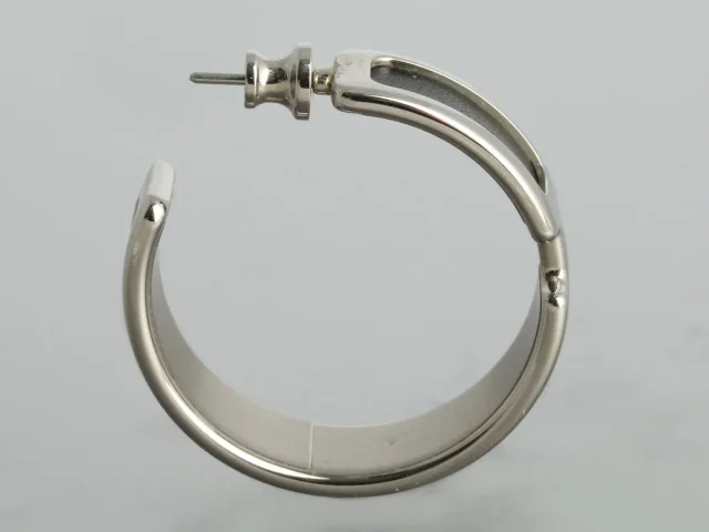 Hermès Olympe Earrings in Black Leather from Ann's Fabulous Finds, photo 3 of 5
