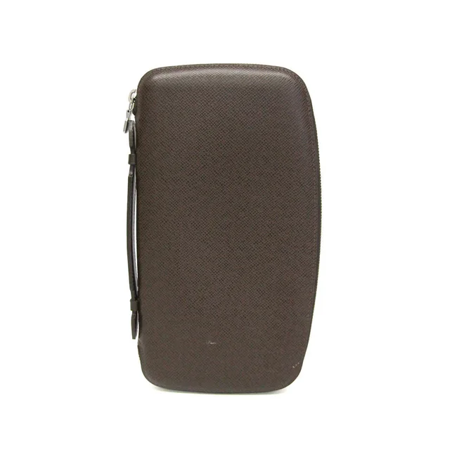 Louis Vuitton Taiga Travel Case Organizer Atoll M30658 Men's Taiga Leather Long Wallet (bi-fold) Grizzly in Grizzly Taiga leather from Elady