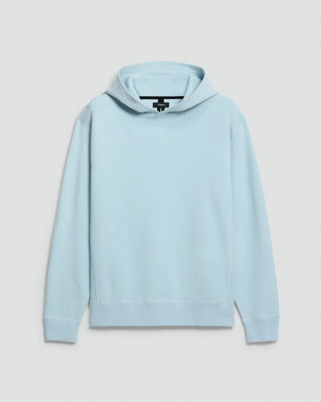 Theory Relaxed Hoodie in Light Bilen in LIGHT OCEAN AIR 62% Viscose, 38% Polyester; Exclusive Of Elastic, photo 8 of 16 from Theory