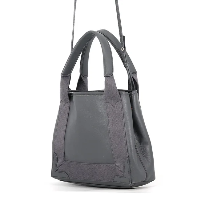Balenciaga Navy Cabas Perforated 2-Way Bag Gray390346 Leather Canvas Size XS in Navy Canvas from GALLERY RARE, photo 2 of 8
