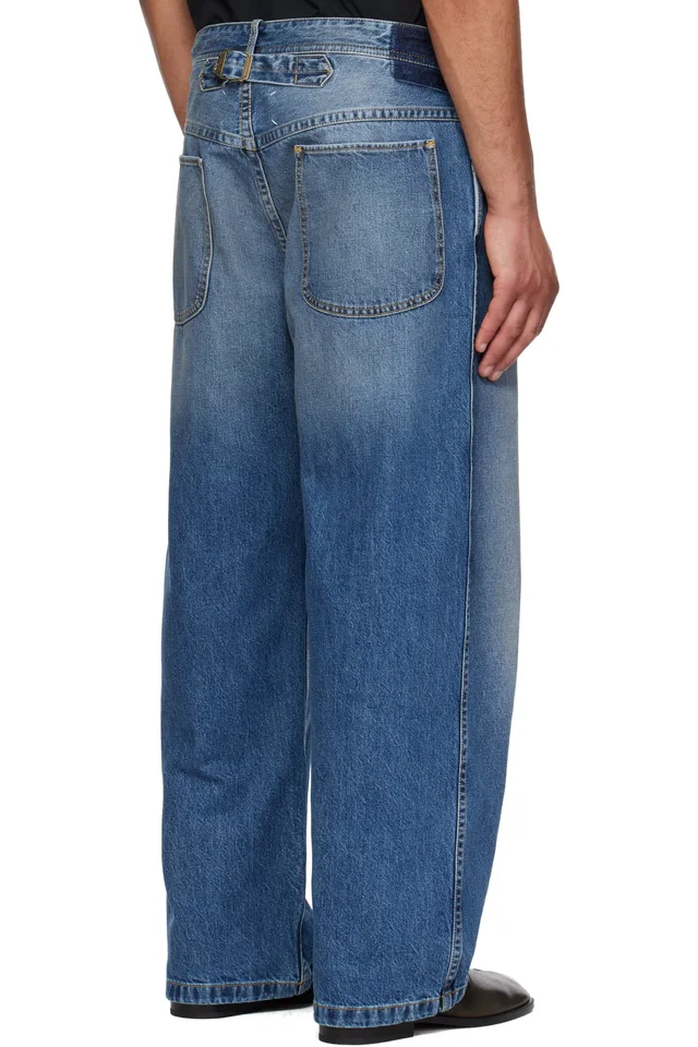 Maison Margiela Blue Faded Jeans, photo 3 of 3 from SSENSE