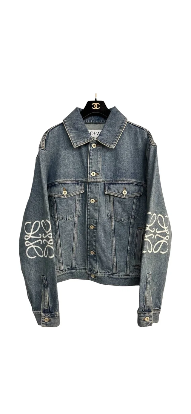 Loewe Anagram Denim Jacket Sz 46 in Denim from Luxury Promise
