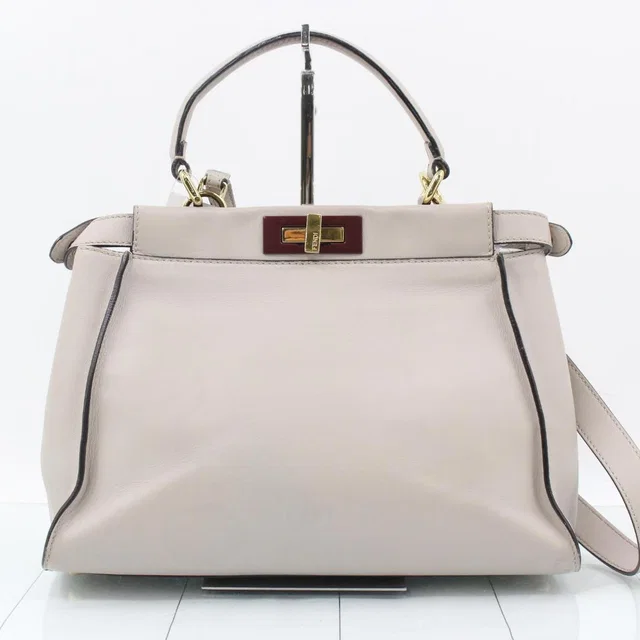Fendi Peekaboo 2-Way Medium Greige Bag in Taupe from The Reluxe