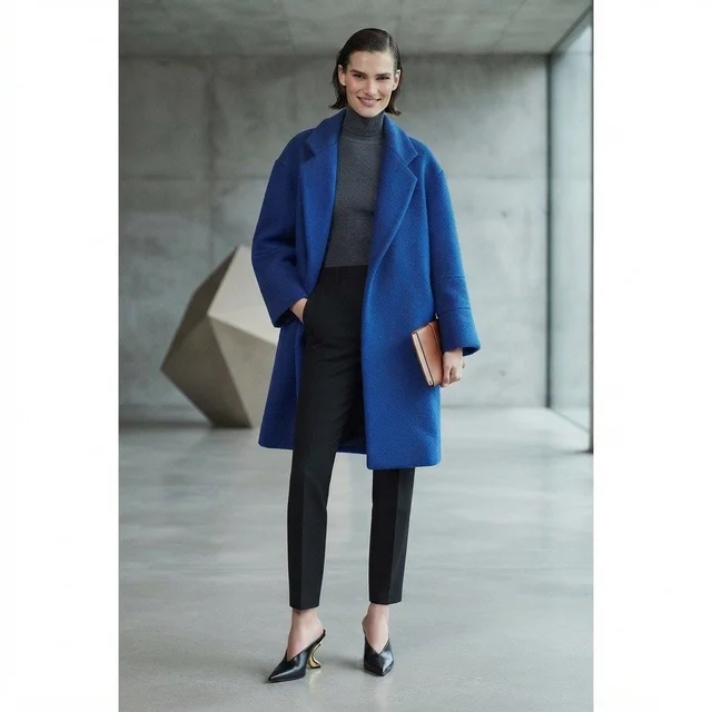 Jacquemus Oversized Wool Coat Cobalt Blue Medium Luxurious French Designer in blue Wool from Poshmark