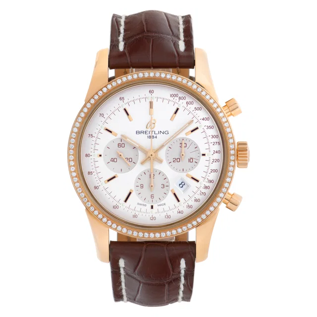 Breitling Transocean Chronograph 42mm RB0152 in Rose Gold from Gray And Sons