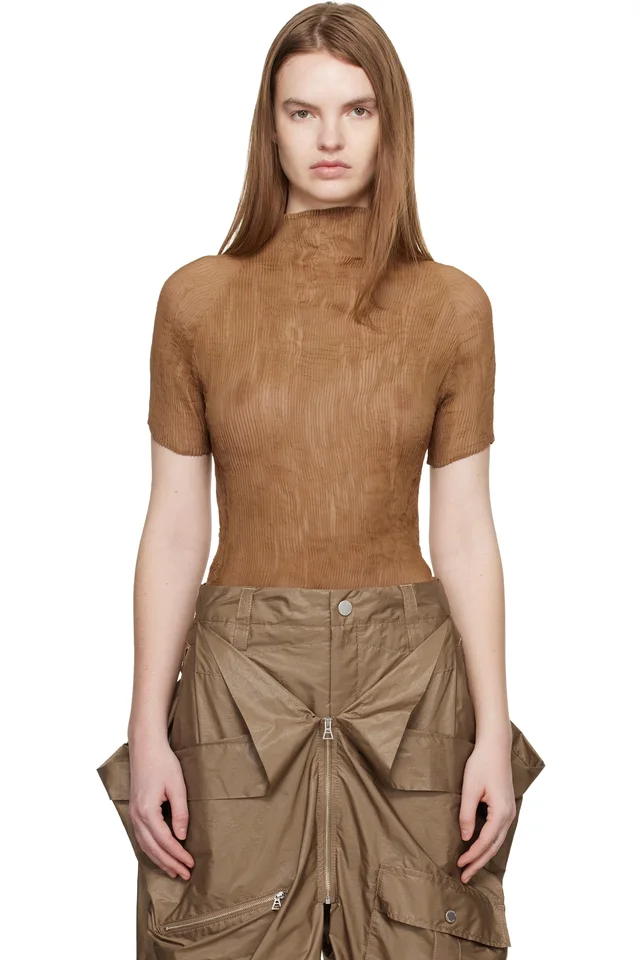 Beige Chiffon Twist 3 Top