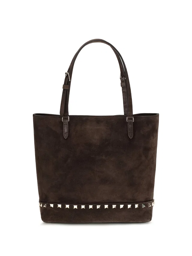 Valentino Garavani Tote Bag — Brown Calf Leather Bos Taurus in Brown Calfskin from HEWI