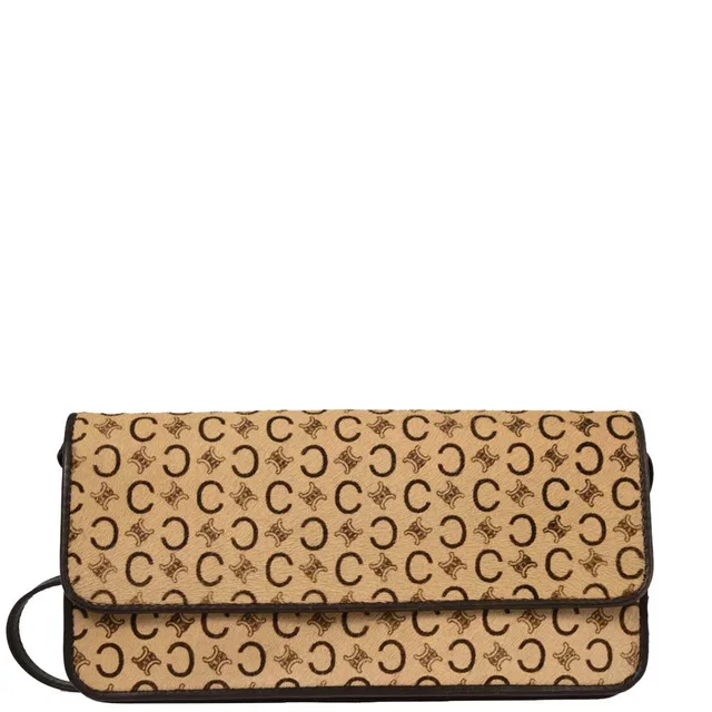Celine Beige Pony Hair C Macadam Shoulder Bag in Beige Leather from AMORE Vintage Tokyo