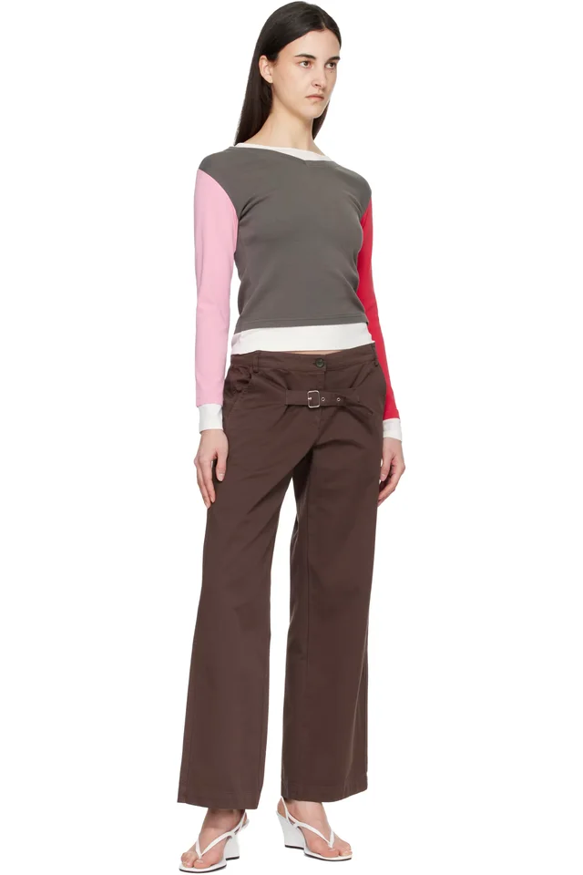 Gimaguas Brown Belt Trousers, photo 4 of 4 from SSENSE