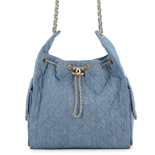 Chanel CHANEL25 ChainShoulder Bag BlueAS5311 Denim Size Medium in Denim from GALLERY RARE