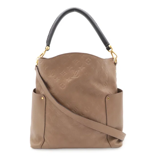 Louis Vuitton Monogram Empreinte Bagatelle 2-Way Shoulder Bag Semi Taupe in Taupe Leather from The Reluxe