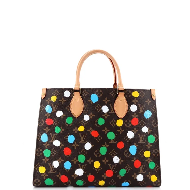 Louis Vuitton OnTheGo Tote Yayoi Kusama Painted Dots Monogram Canvas MM in Coated canvas from Rebag