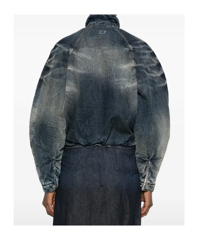 Diesel faded-effect raglan-sleeve denim jacket, photo 3 of 4 from SENSER