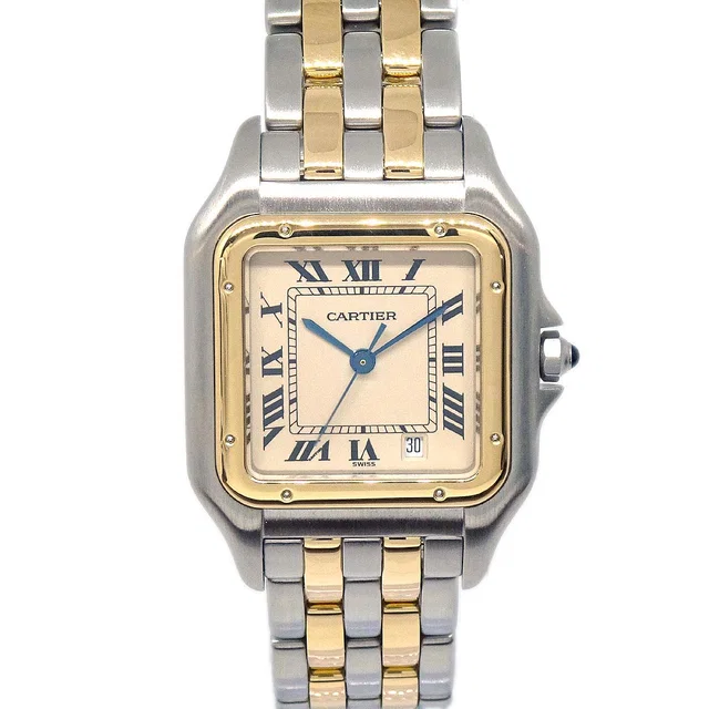 Cartier Panthere MM 2-Row Ref.110000R Quartz Watch 18KYG SS from AMORE Vintage Tokyo