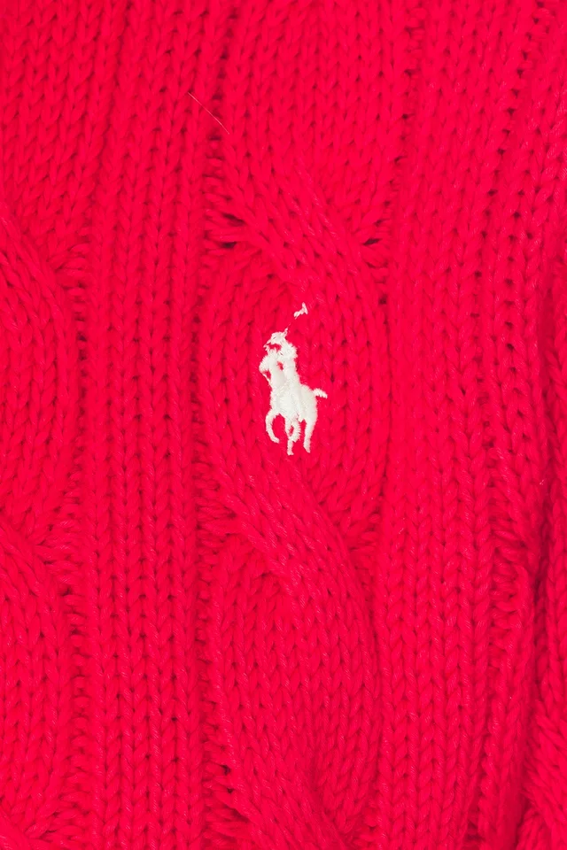 Polo Ralph Lauren Cotton Long Sleeve Cardigan in Cruise Red, photo 6 of 6 from REVOLVE (Canada)